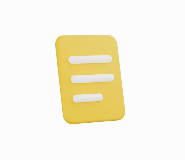 3r Ilustración vectorial realista de notas o listas de documentos
