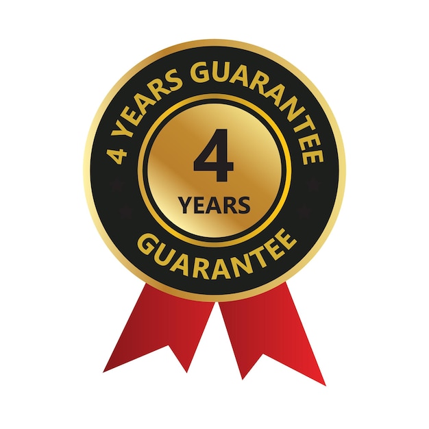 4 años de garantía logo insignia de confianza