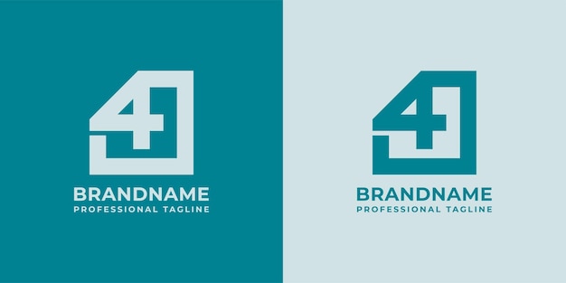 4 Archivo El logotipo es adecuado para cualquier negocio relacionado con archivos de documentos y número 4