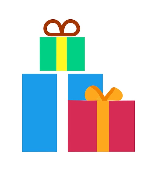4 cajas con regalos pequeas con diferentes colores icono