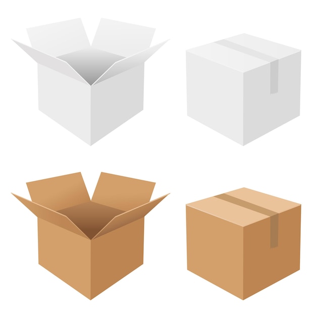 Vector 4 cajas