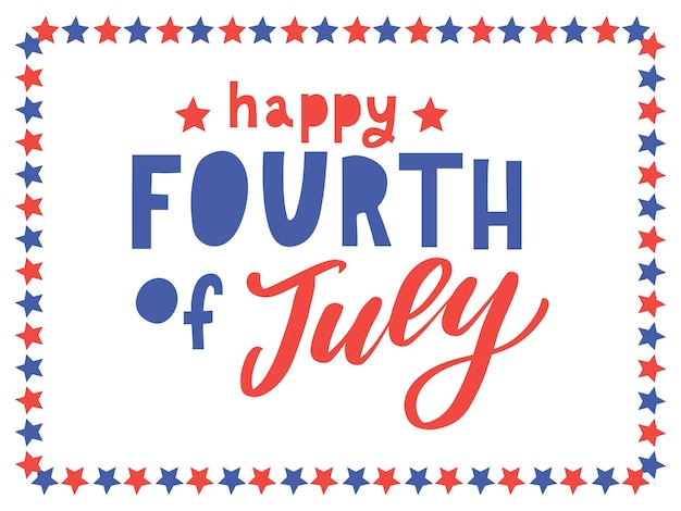 4 de julio Día de la Independencia Americana ilustración vectorial 4 de julio diseño tipográfico EE.UU.