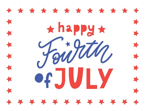 4 de julio día de la independencia americana ilustración vectorial 4 de julio diseño tipográfico ee.uu.