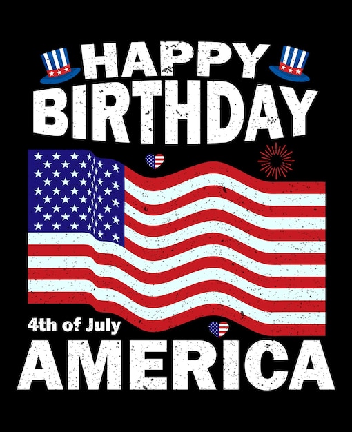 4 de julio Día de la Independencia de los Estados Unidos Bandera con símbolos patrióticos e ilustración vectorial