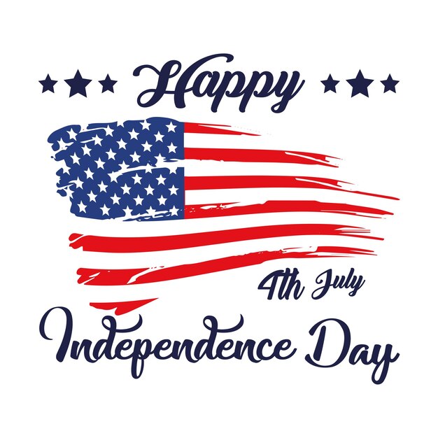 4 de julio diseño de camiseta de vector de día de la independencia americana