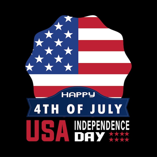 4 de julio diseño de camiseta vectorial del día de la independencia de estados unidos