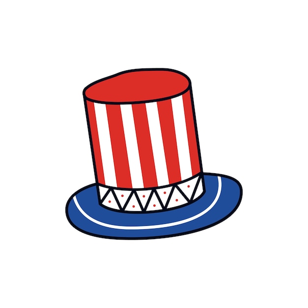 4 de julio elemento América Día de la Independencia símbolo e icono gráficos nacionales estadounidenses en estilo plano vector de acciones
