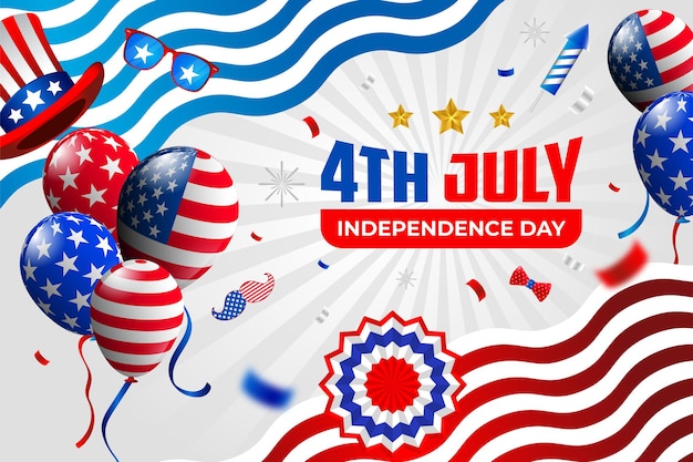El 4 de julio es el fondo del Día de la Independencia de Estados Unidos.