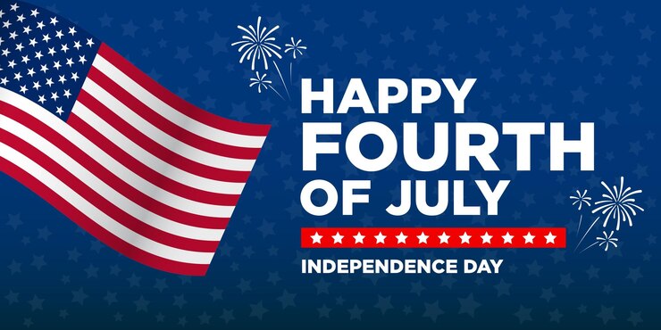 4 de julio Feliz Día de la Independencia de los Estados Unidos Concepto de vacaciones Plantilla para cartel de bandera de fondo