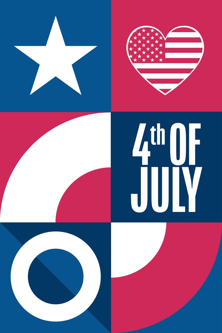 Vector 4 de julio feliz día de la independencia de los estados unidos concepto de vacaciones plantilla para cartel de cartel de fondo con texto ilustración vectorial eps10