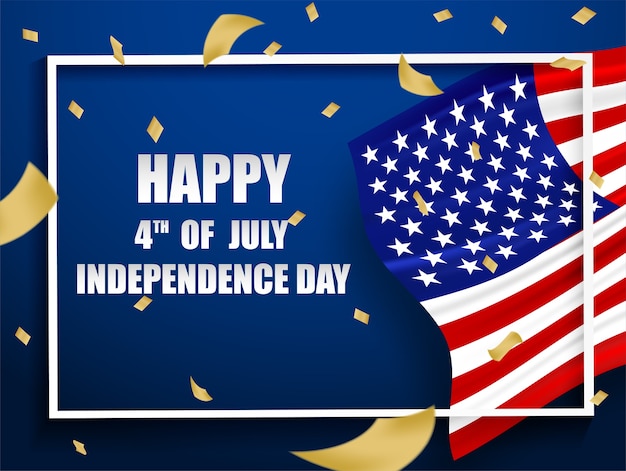 4 de julio feliz día de la independencia Estados Unidos