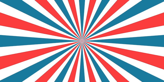 4 de julio, feliz día de la independencia, fondo de banner sunburst
