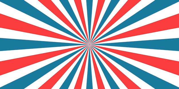 4 de julio, feliz día de la independencia, fondo de banner sunburst