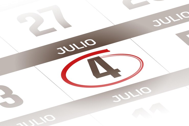 Vector 4 de julio ilustracion del dia calendario español