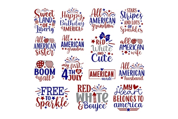 El 4 de julio SVG Bundle