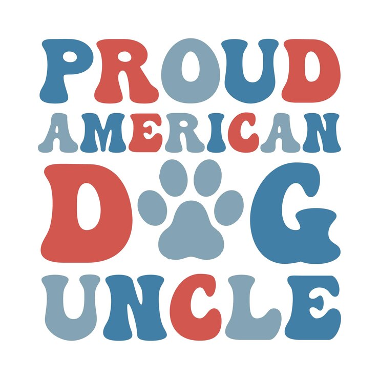 4 de julio Tipografía de perros diseño de camisetas vectoriales premium
