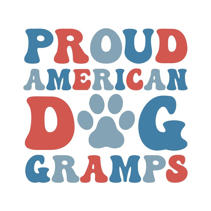 4 de julio Tipografía de perros diseño de camisetas vectoriales premium