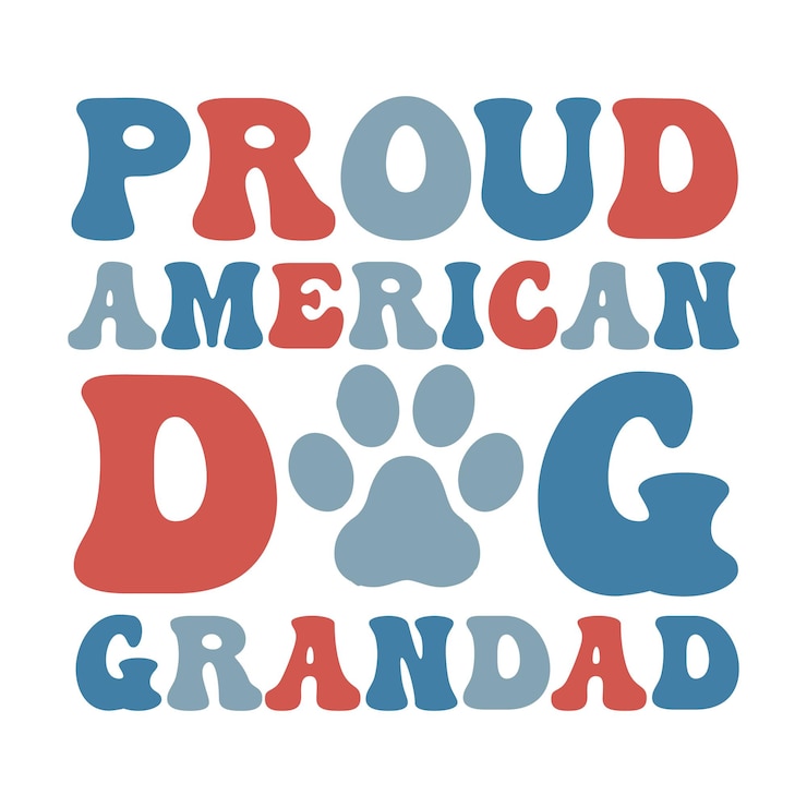 4 de julio Tipografía de perros diseño de camisetas vectoriales premium