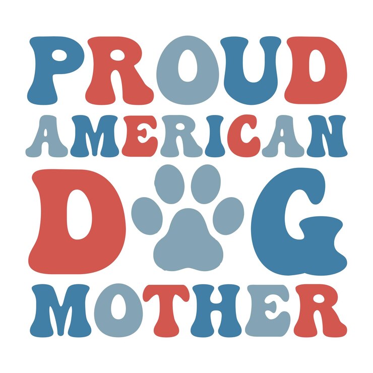 4 de julio Tipografía de perros diseño de camisetas vectoriales premium