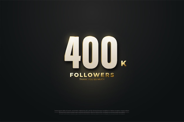 400k seguidores con brillantes números 3d