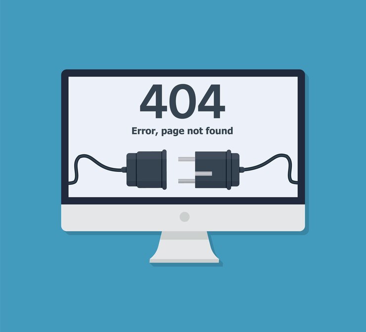 Vector 404 página de error no encontrada en la pantalla del teléfono móvil de la tableta de la computadora signo de error de enlace de internet