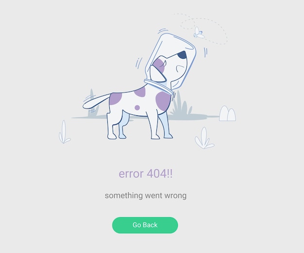 404 Perro atascado en un tarro