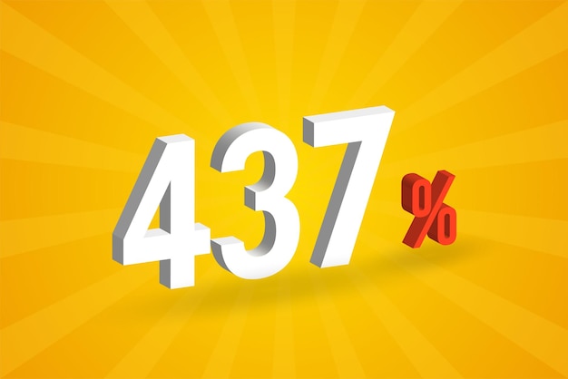 437 descuento texto 3D para ventas y promoción