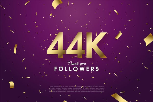 44k seguidores con números planos.