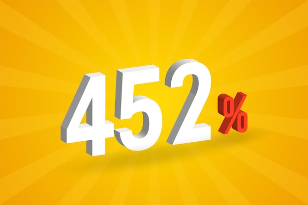 452 descuento texto 3D para ventas y promoción