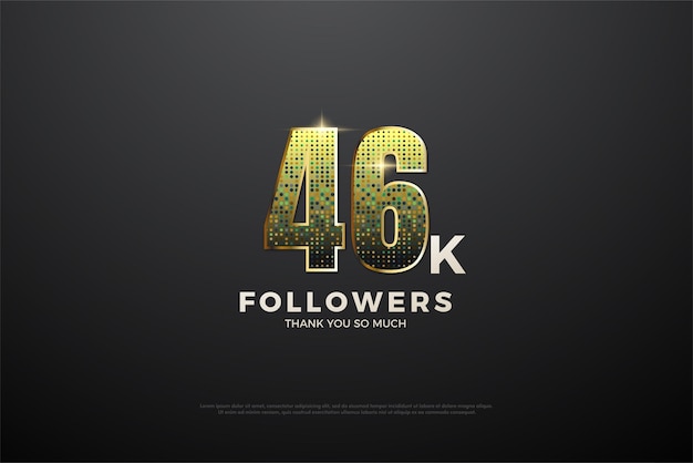 46k seguidores con números bellamente texturizados.
