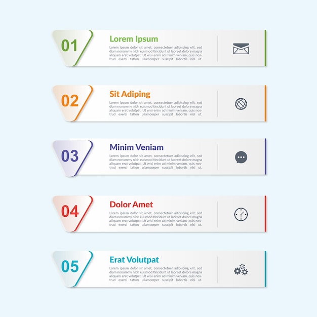 48 Infografía de la tabla de contenidos plana