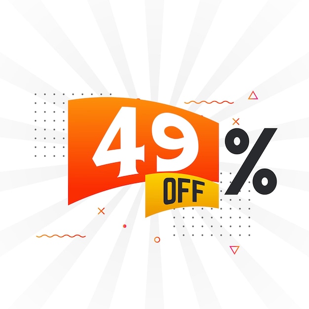 49 por ciento de descuento Especial Oferta de descuento 49 de descuento Venta de gráficos vectoriales de campañas publicitarias