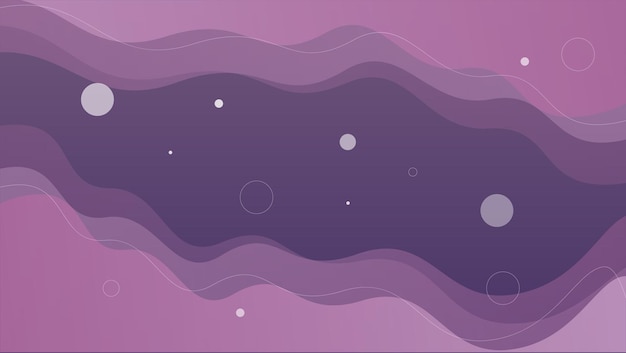 4K hermoso fondo de onda púrpura moderno fondo plano abstracto ilustración vectorial de diseño