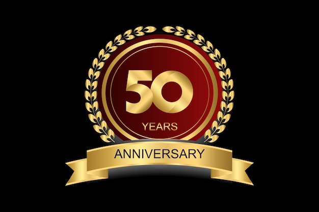 50 años aniversario vector icono logo Elemento de diseño con estilo gráfico moderno