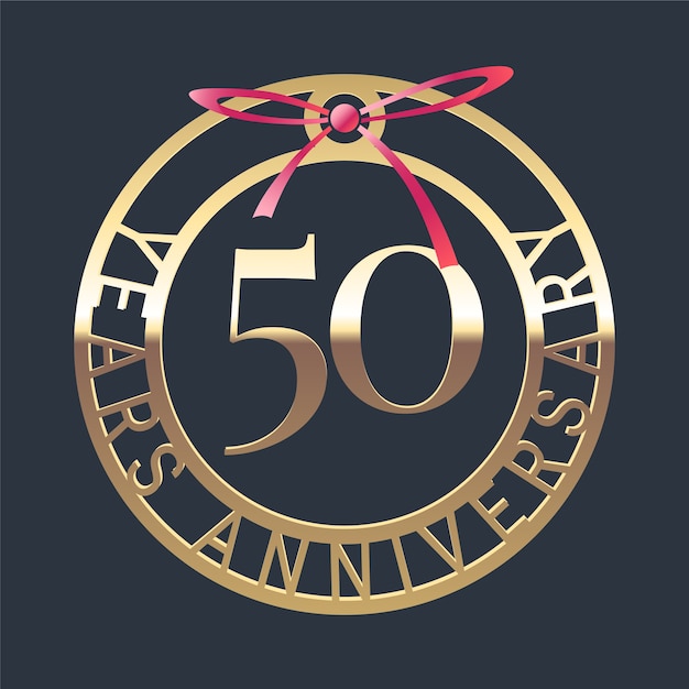 50 años aniversario vector logo