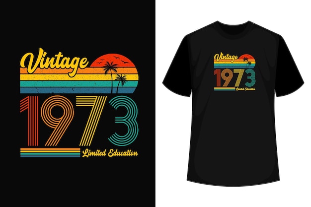 Vector 50 años regalos vintage 1973 edición limitada 50 cumpleaños camiseta