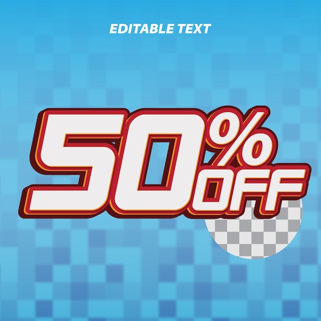 El 50 por ciento de descuento.