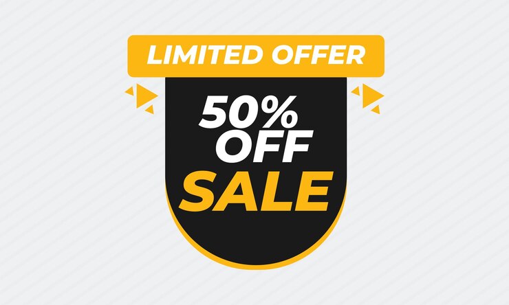 50 de descuento por tiempo limitado