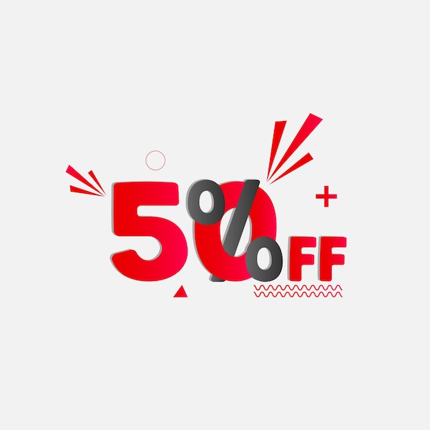 50 de descuento en el vector de diseño