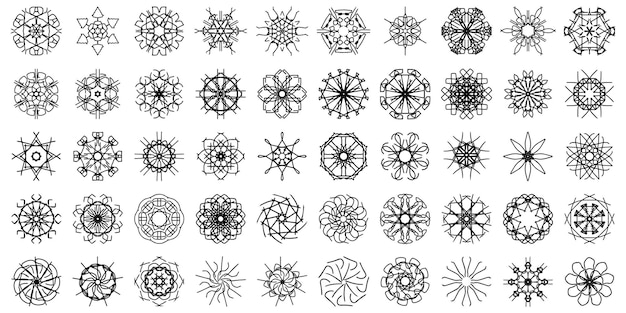 Vector 50 diseño vectorial de mandala ornamental