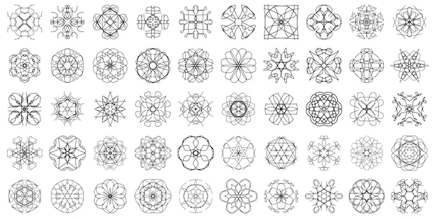 Vector 50 diseño vectorial de mandala ornamental