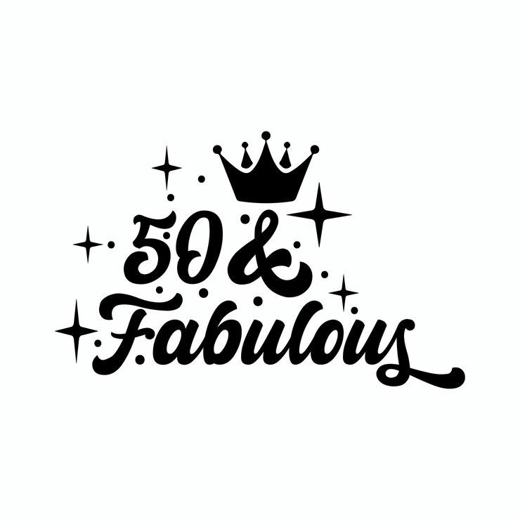 Vector 50 y fabuloso fondo citas inspiradoras tipografía letras diseño vectorial