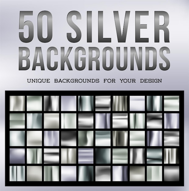 50 fondos plateados únicos