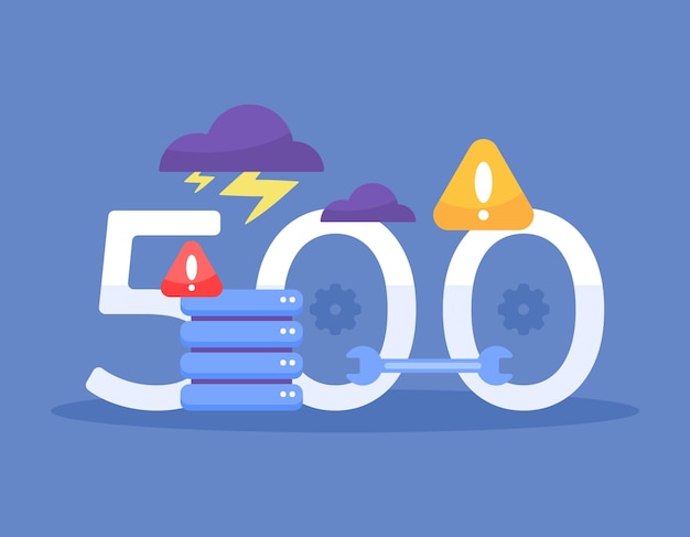 500 Error interno del servidor concepto de ilustración