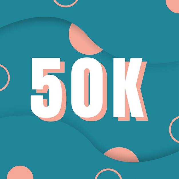 50K seguidores de diseño de fondo de redes sociales