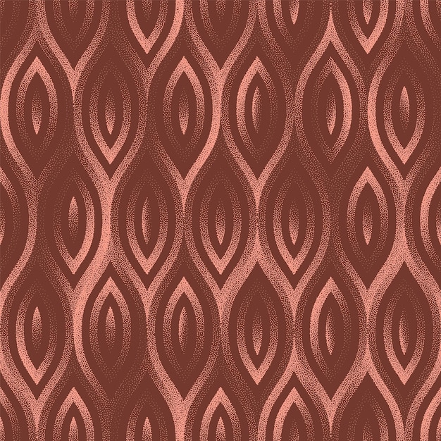 50s 60s boho patrón sin costuras tendencia trabajo de puntos vector fondo abstracto marrón