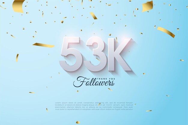 53k seguidores con un concepto de celebración muy hermoso y brillante
