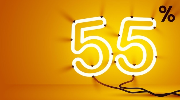 55 por ciento de descuento en composición creativa Mega venta o bonificación
