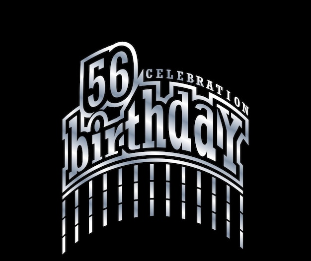 56 años Fiesta de cumpleaños o organización Saludo de la fiesta Logotipo Videos