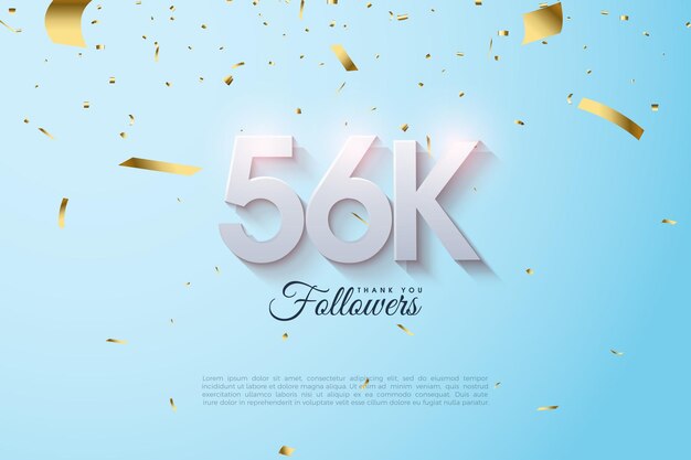 56k seguidores con un concepto de celebración muy hermoso y brillante